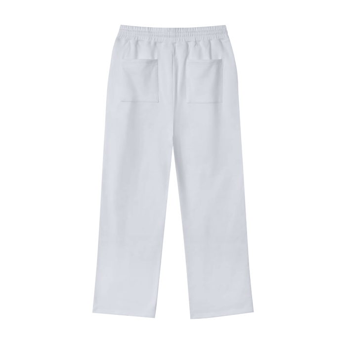 COTTON FLEECE STRAIGHT WIDE LEG JOGGER