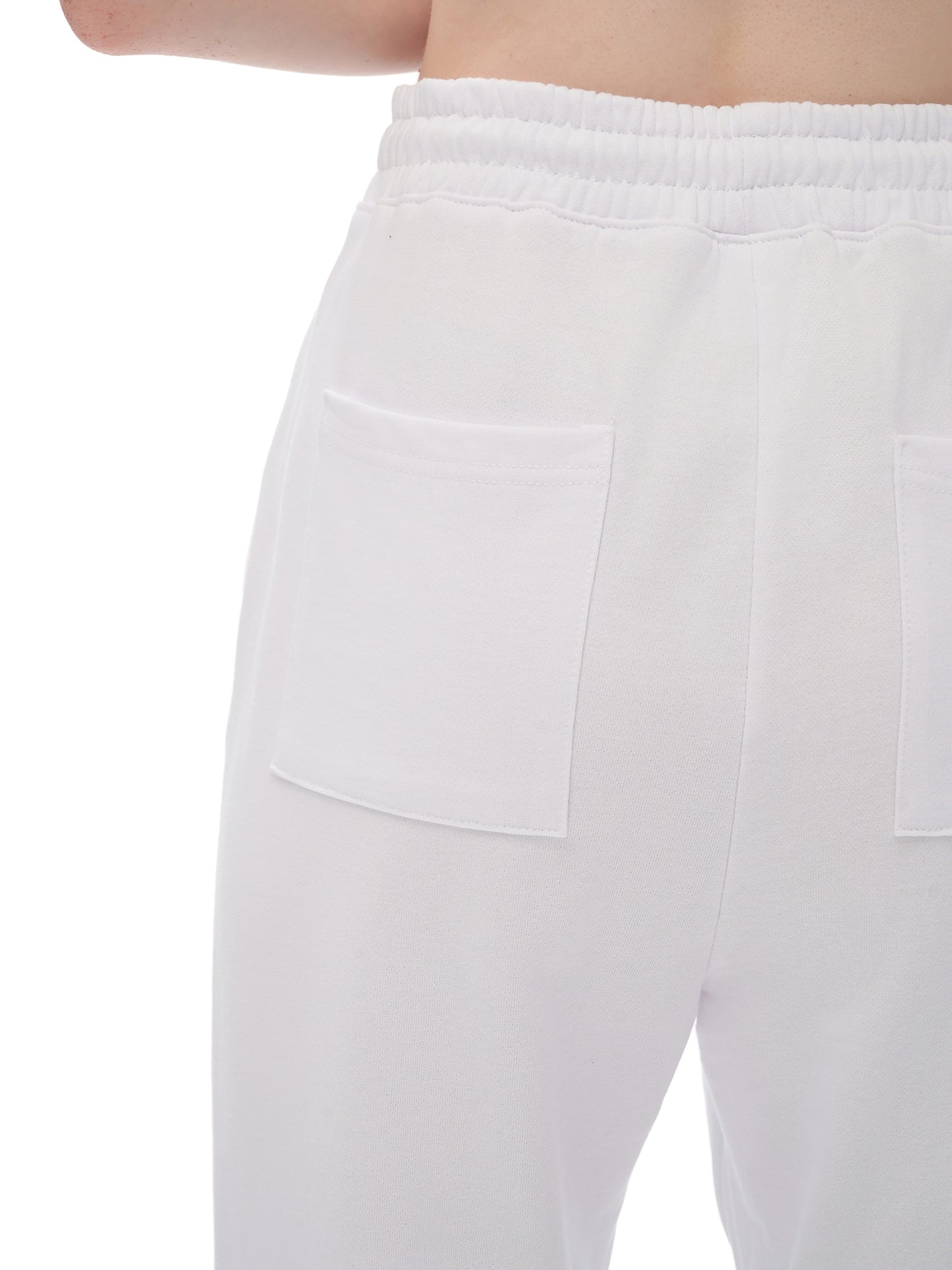 COTTON FLEECE STRAIGHT WIDE LEG JOGGER