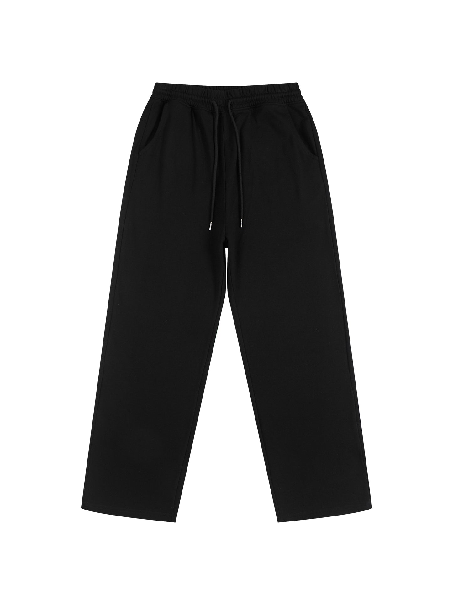 COTTON FLEECE STRAIGHT WIDE LEG JOGGER