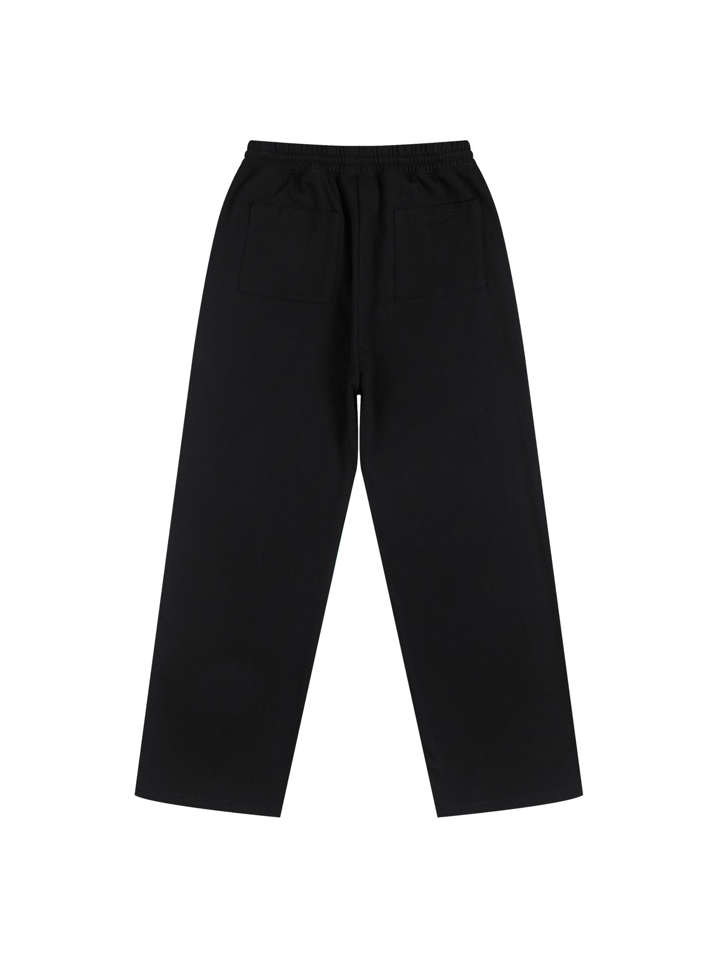 COTTON FLEECE STRAIGHT WIDE LEG JOGGER